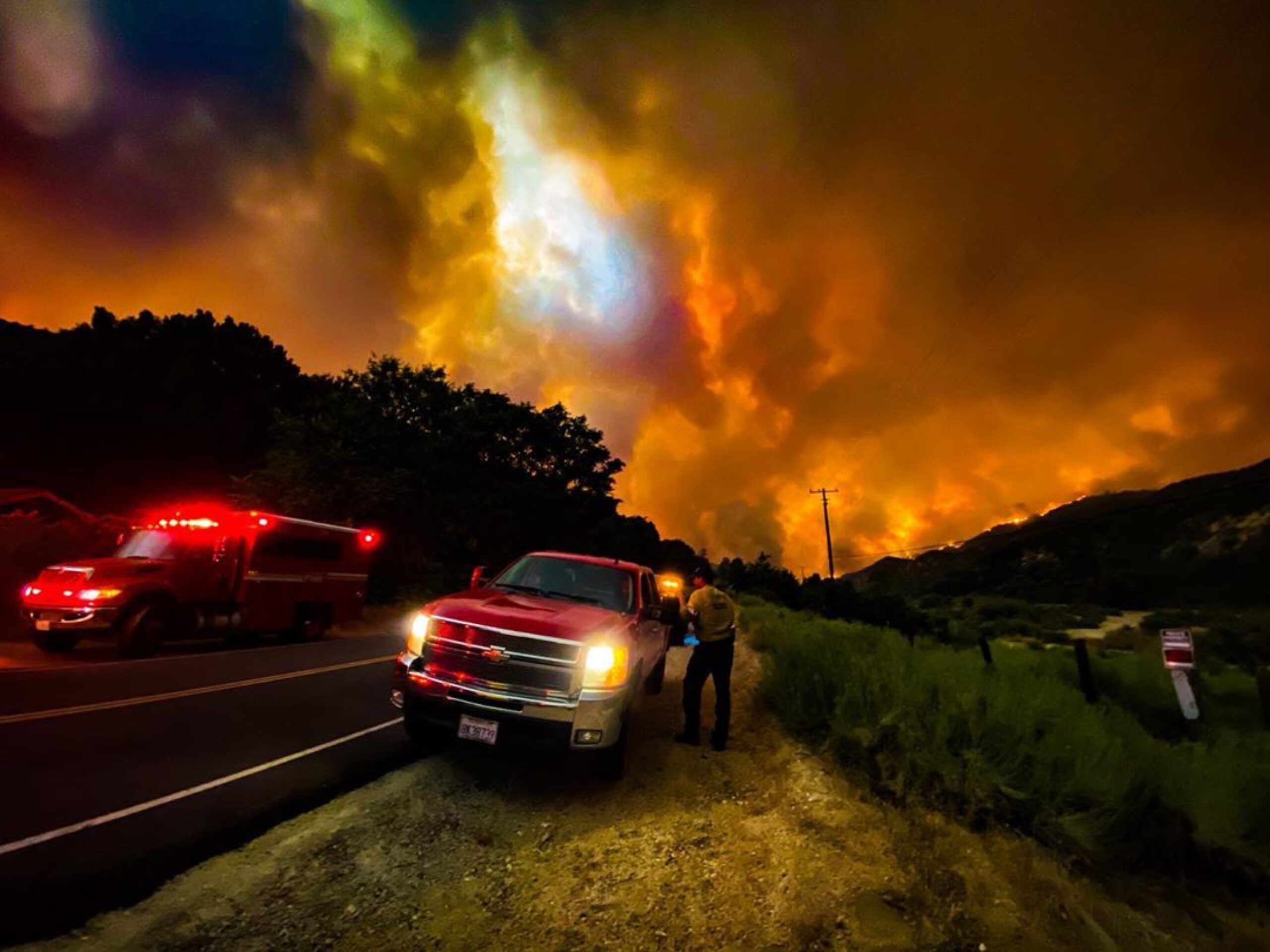 Lake Fire Spreads, Moving Northeast